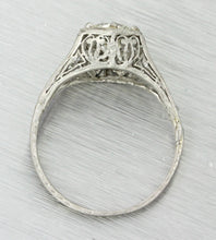 Antique Art Deco Platinum 0.95ct Diamond Engagement Ring
