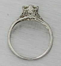Antique Art Deco Platinum 0.87ct Diamond Engagement Ring